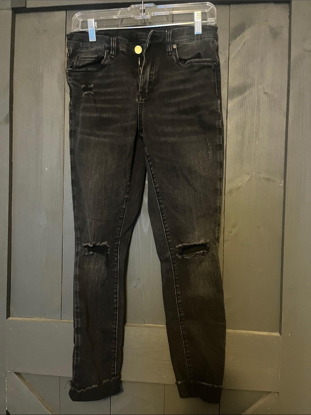Blank NYC Black Distressed Skinny Jeans